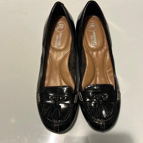 mootsie tootsie womens "moharvest patent slide on tassel loafers . size 7 - Picture 1 of 2